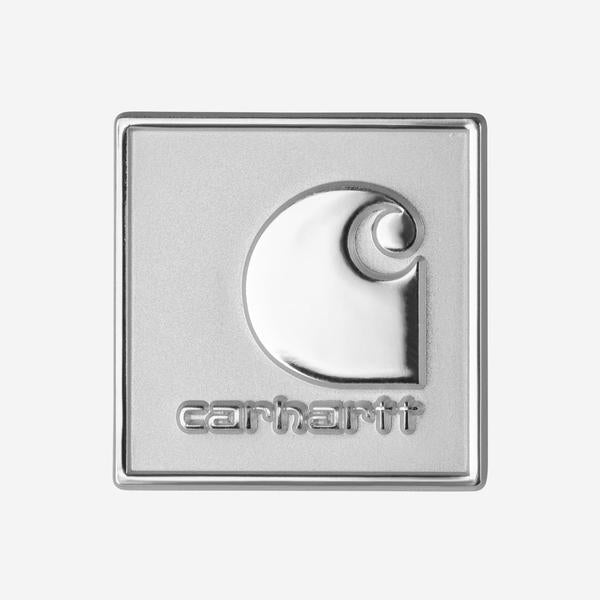 Carhartt WIP Square Label Pin Silver-Black Sheep Skate Shop
