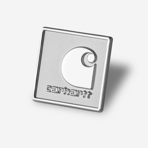 Carhartt WIP Square Label Pin Silver-Black Sheep Skate Shop