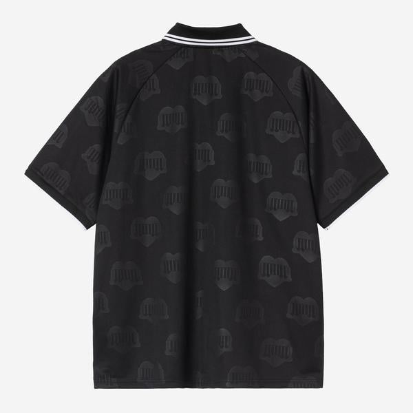 Carhartt WIP Terrace Football Jersey T-Shirt Black Heart Train Jacquard-Black Sheep Skate Shop
