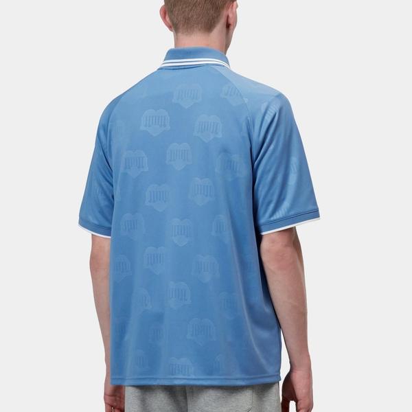Carhartt WIP Terrace Football Jersey T-Shirt Curacao Heart Train Jacquard-Black Sheep Skate Shop