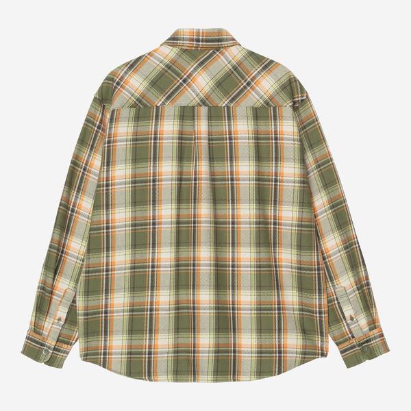 Carhartt WIP Tunick Check Flannel Shirt Dollar Green-Black Sheep Skate Shop