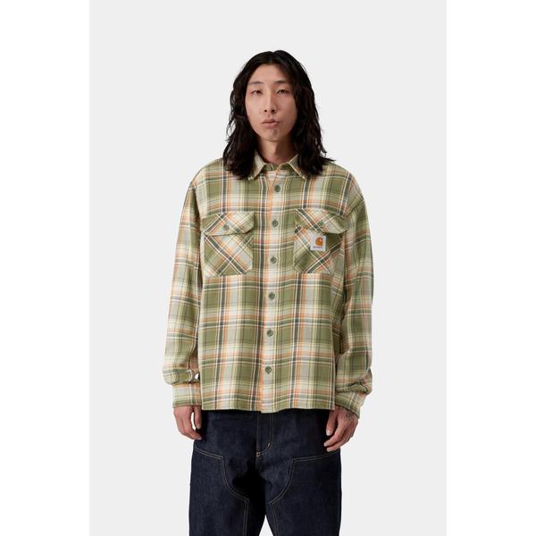 Carhartt WIP Tunick Check Flannel Shirt Dollar Green – Black Sheep