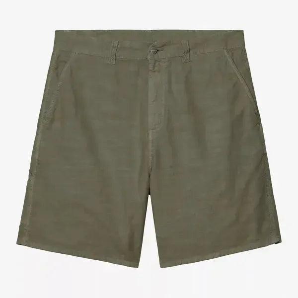 Carhartt WIP Walter Single Knee Short Leaf Garment Dyed-Black Sheep Skate Shop