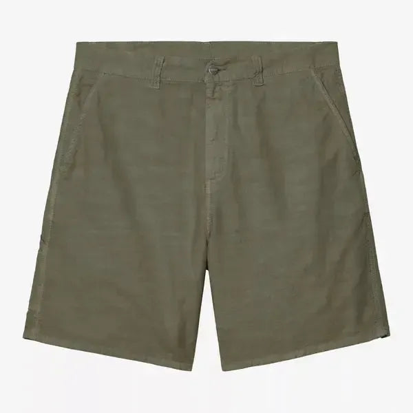 Carhartt WIP Walter Single Knee Short Leaf Garment Dyed-Black Sheep Skate Shop