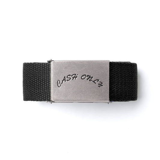 Cash Only Logo Web Belt Black-Black Sheep Skate Shop