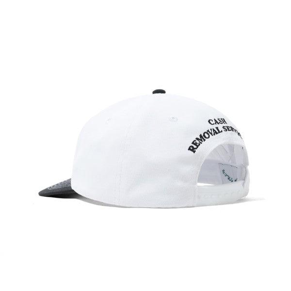 Cash Only Remvoal 6 Panel Hat White - Black-Black Sheep Skate Shop