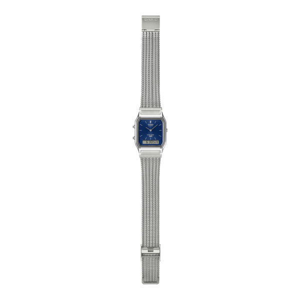 Casio Analog - Digital Vintage Watch AQ230EM-2A Blue - Silver-Black Sheep Skate Shop
