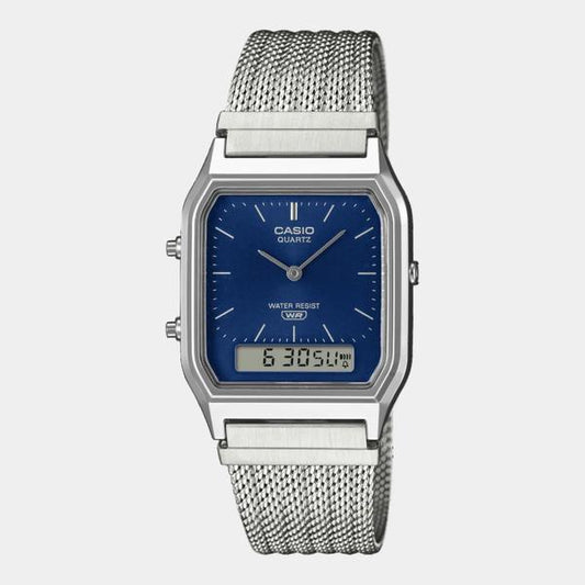 Casio Analog - Digital Vintage Watch AQ230EM-2A Blue - Silver-Black Sheep Skate Shop