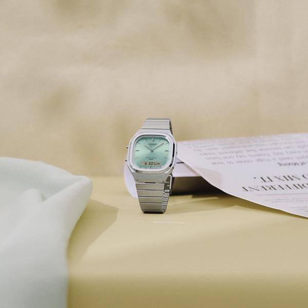 Casio Analog - Digital Vintage Watch AQ240E-2A Silver - Green-Black Sheep Skate Shop