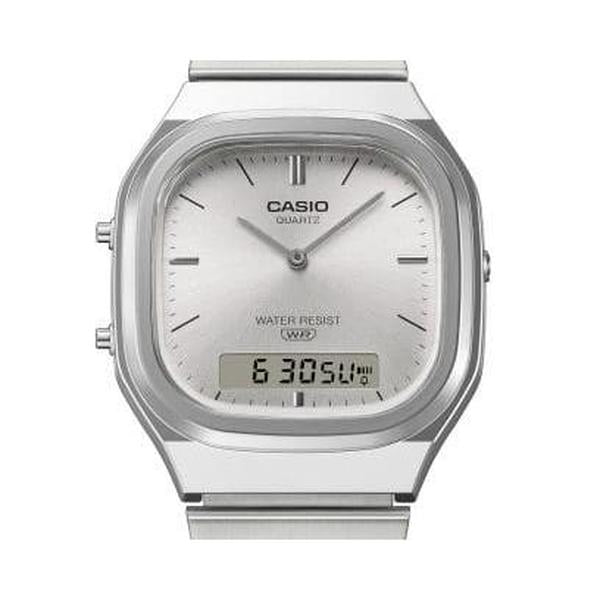 Casio Analog - Digital Vintage Watch AQ240E-7A Silver-Black Sheep Skate Shop
