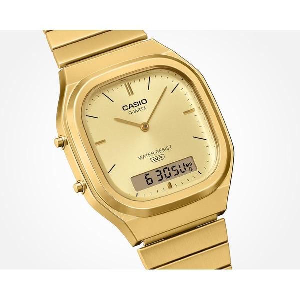 Casio Analog - Digital Vintage Watch AQ240E-9A Gold-Black Sheep Skate Shop
