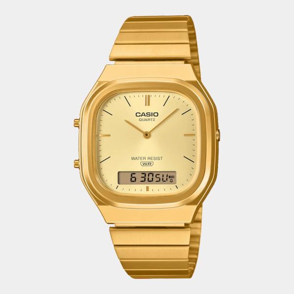 Casio Analog - Digital Vintage Watch AQ240E-9A Gold-Black Sheep Skate Shop