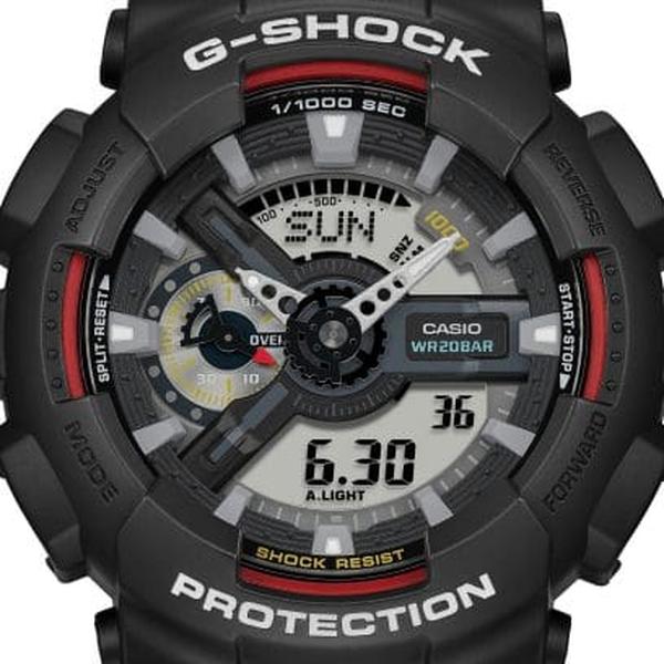 Casio G-Shock Analog-Digital Watch GA110RL-1A Black - Red-Black Sheep Skate Shop