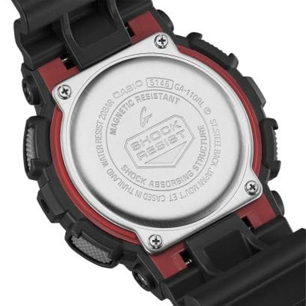 Casio G-Shock Analog-Digital Watch GA110RL-1A Black - Red-Black Sheep Skate Shop