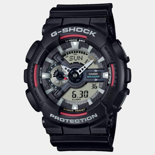 Casio G-Shock Analog-Digital Watch GA110RL-1A Black - Red-Black Sheep Skate Shop