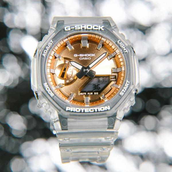Casio G-Shock Analog-Digital Watch GA2100BM-7A5 Clear - Rose Gold-Black Sheep Skate Shop