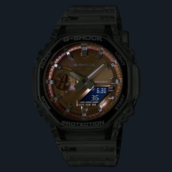Casio G-Shock Analog-Digital Watch GA2100BM-7A5 Clear - Rose Gold-Black Sheep Skate Shop