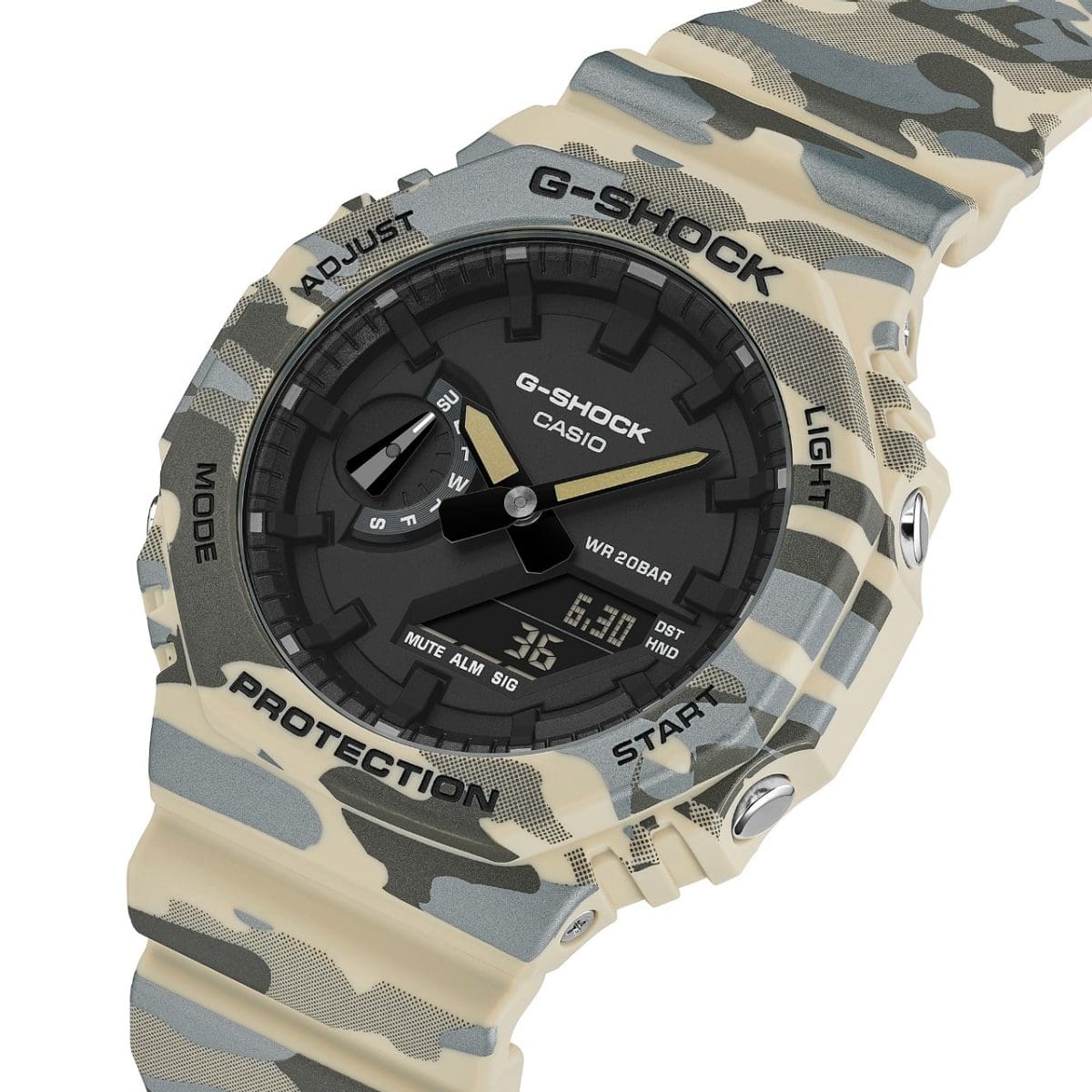 Casio G-Shock Analog-Digital Watch GA2100CM-5A Camo-Black Sheep Skate Shop