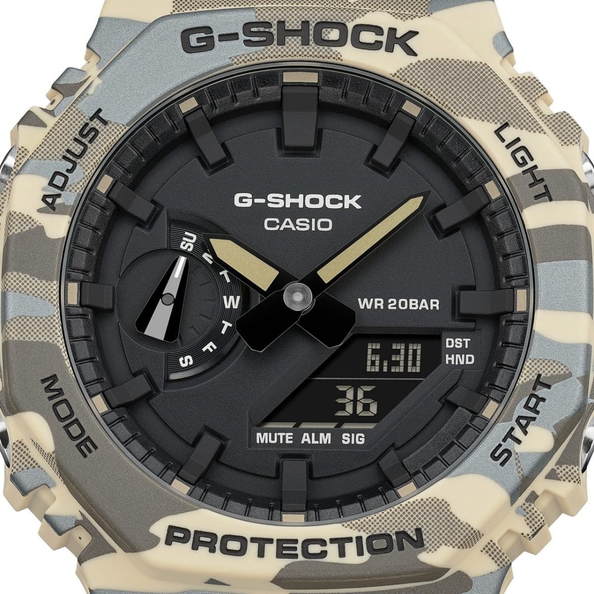 Casio G-Shock Analog-Digital Watch GA2100CM-5A Camo-Black Sheep Skate Shop