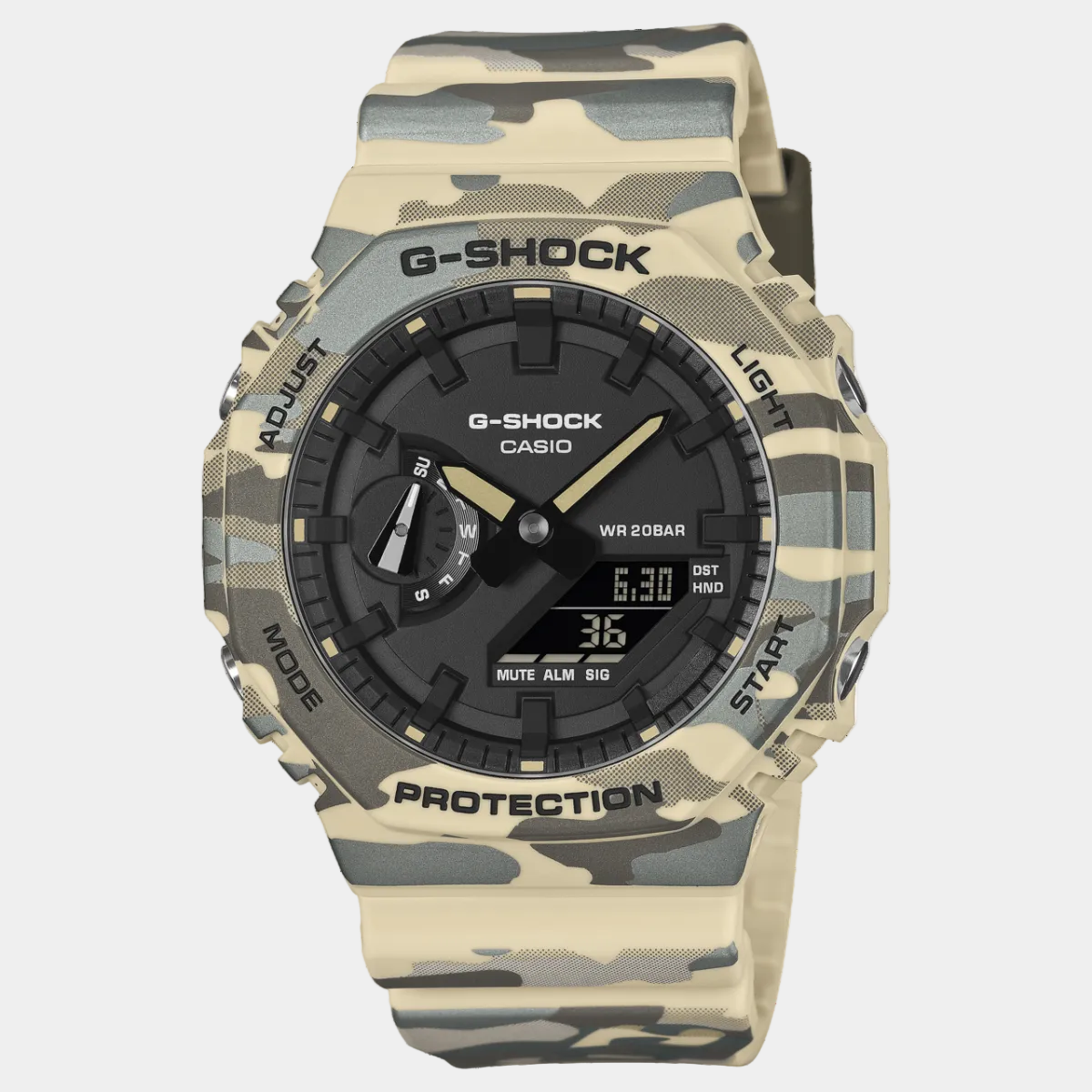 Casio G-Shock Analog-Digital Watch GA2100CM-5A Camo-Black Sheep Skate Shop
