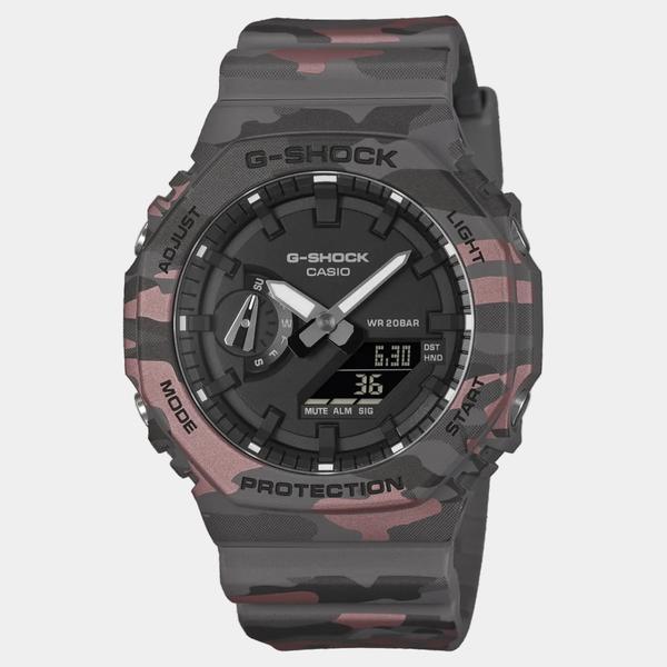 Casio G-Shock Analog-Digital Watch GA2100CM-8A Brown Camo-Black Sheep Skate Shop