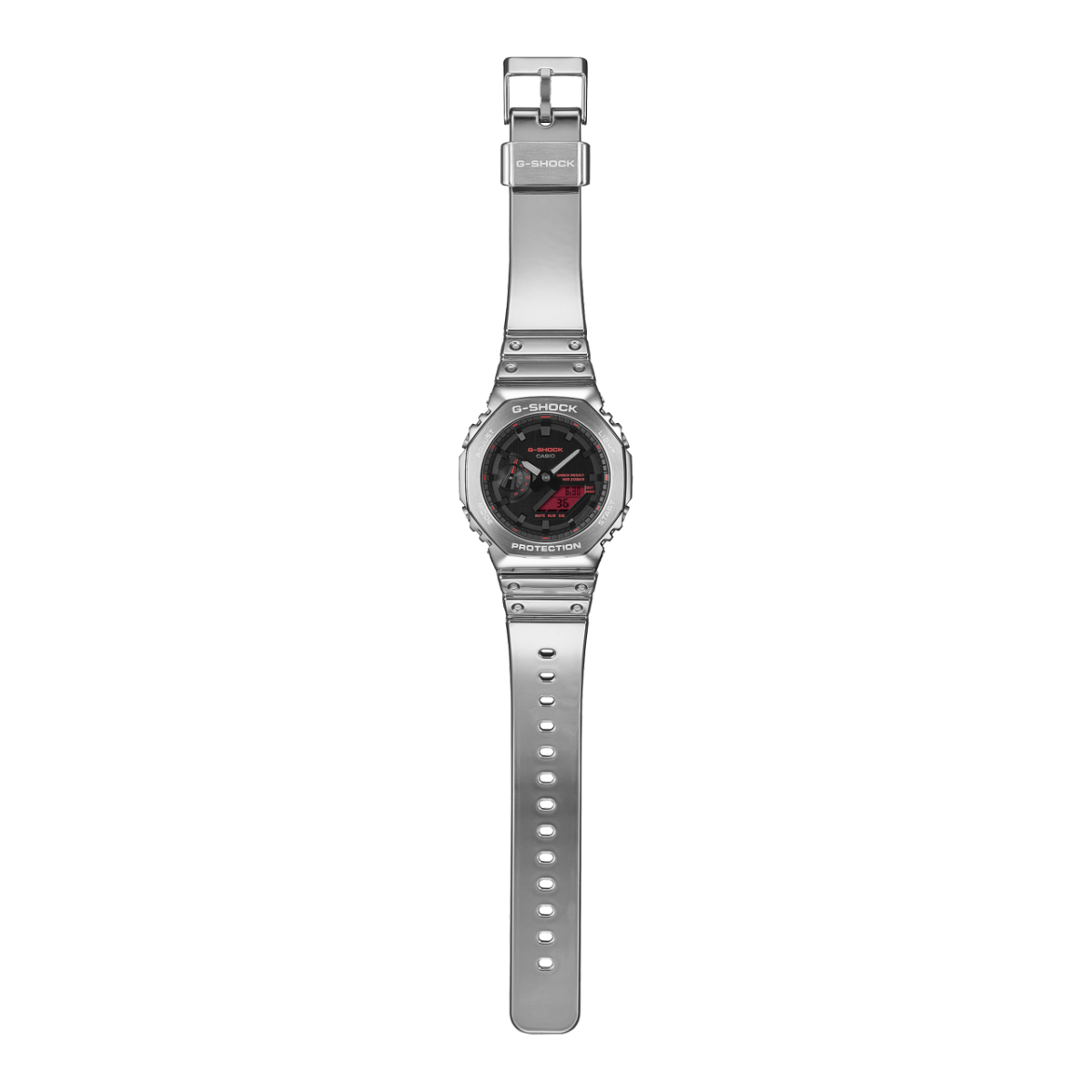 Casio G-Shock Analog-Digital Watch GA2100YRA-8A Silver - Red