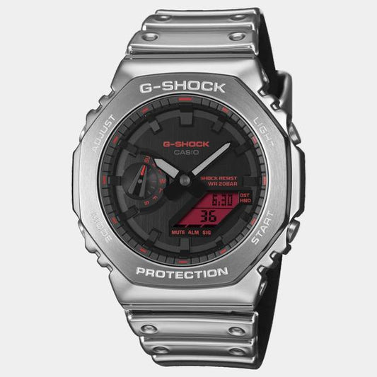 Casio G-Shock Analog-Digital Watch GA2100YRA-8A Silver - Red-Black Sheep Skate Shop