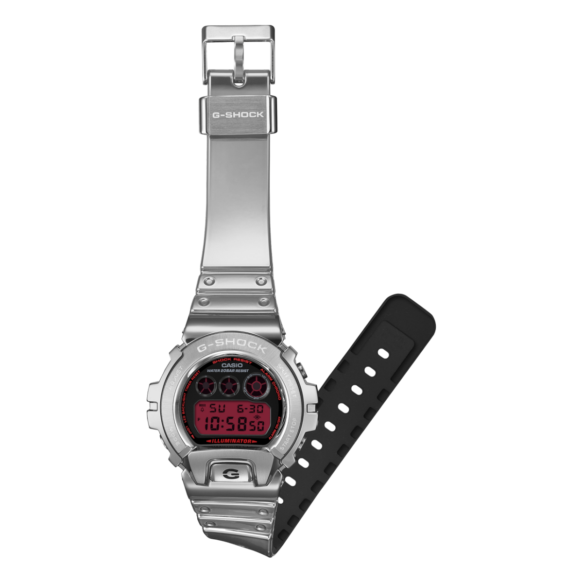 Casio G-Shock Analog-Digital Watch GA6900YRA-8 Silver - Red-Black Sheep Skate Shop