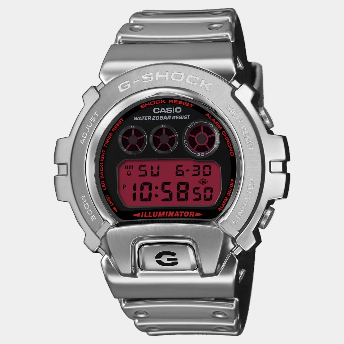 Casio G-Shock Analog-Digital Watch GA6900YRA-8 Silver - Red-Black Sheep Skate Shop