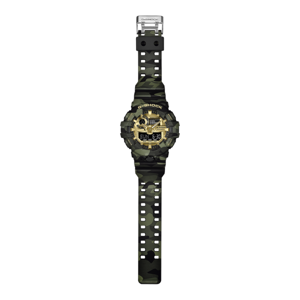 Casio G-Shock Analog-Digital Watch GA700CMG-3A Camo - Gold-Black Sheep Skate Shop