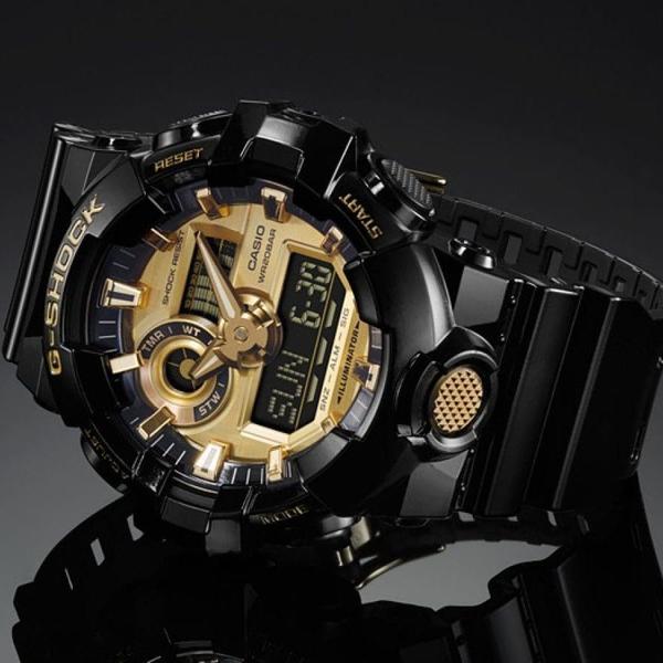 Casio G-Shock Analog-Digital Watch GA710GB-1A Black - Gold-Black Sheep Skate Shop