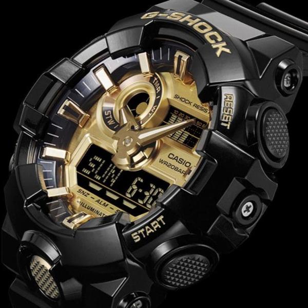 Casio G-Shock Analog-Digital Watch GA710GB-1A Black - Gold-Black Sheep Skate Shop