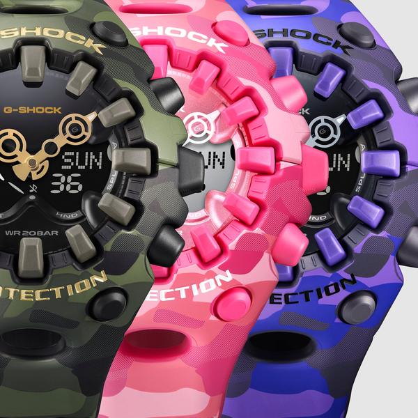 Casio G-Shock Analog-Digital Watch GAV01CMG-4A Pink Camo-Black Sheep Skate Shop