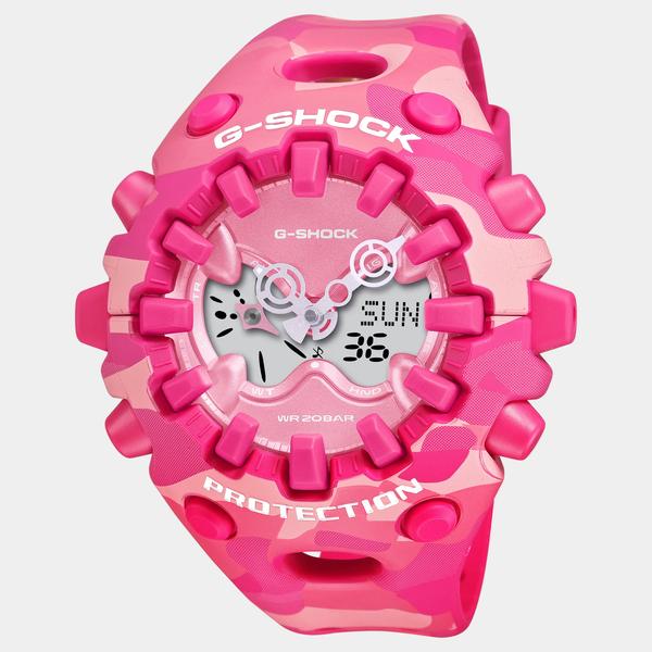 Casio G-Shock Analog-Digital Watch GAV01CMG-4A Pink Camo-Black Sheep Skate Shop