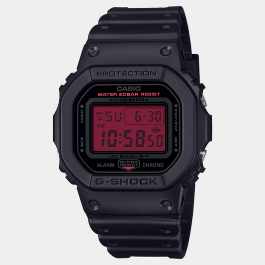 Casio G-Shock Digital Watch DW5600BBR-1 Black - Red-Black Sheep Skate Shop