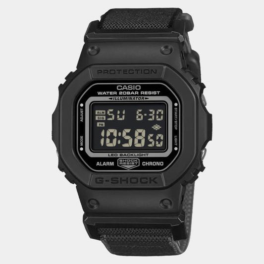 Casio G-Shock Digital Watch DW5600MNC-1 Black - Black Cloth Band-Black Sheep Skate Shop