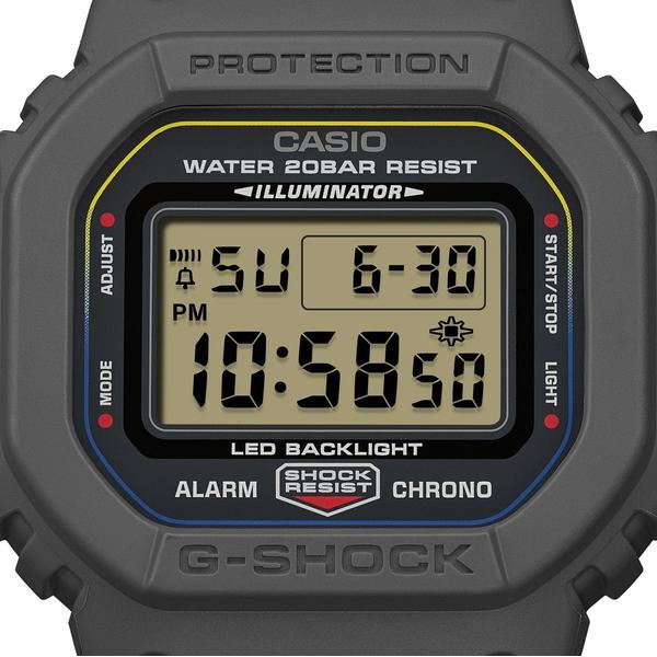 Casio G-Shock Digital Watch DW5600MNC-8A2 Black - Grey - Orange Cloth Band-Black Sheep Skate Shop