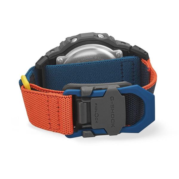 Casio G-Shock Digital Watch DW5600MNC-8A2 Black - Grey - Orange Cloth Band-Black Sheep Skate Shop