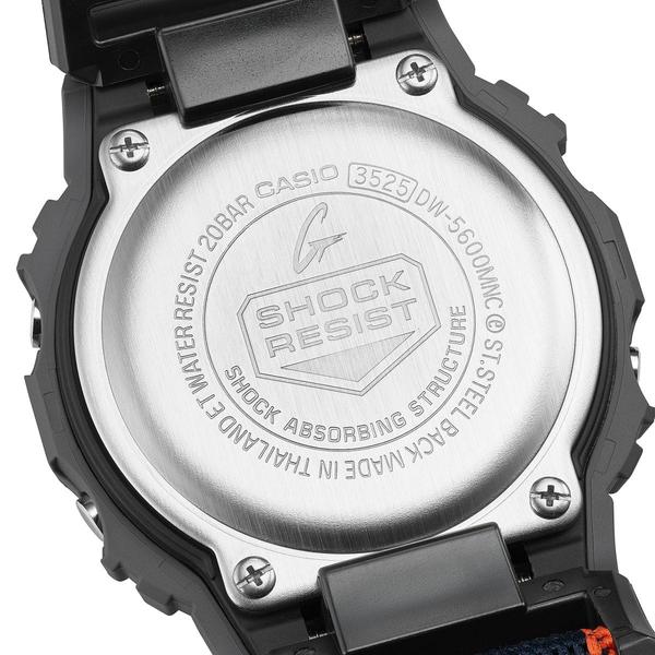 Casio G-Shock Digital Watch DW5600MNC-8A2 Black - Grey - Orange Cloth Band-Black Sheep Skate Shop