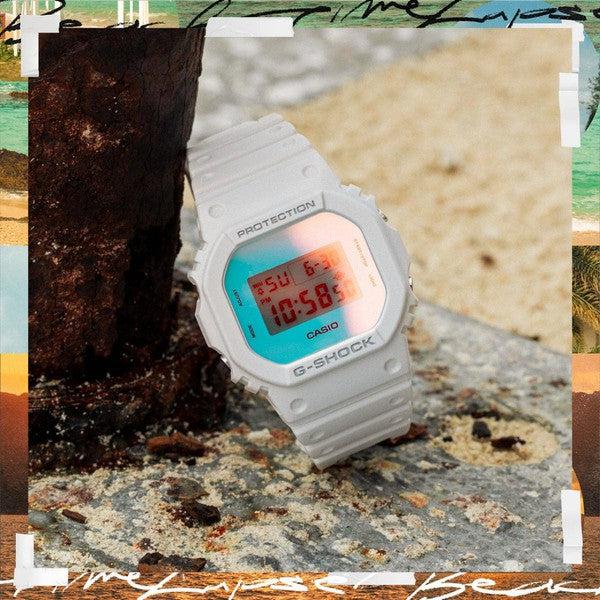 Casio G-Shock Digital Watch DW5600TL-7 White - Blue - Orange-Black Sheep Skate Shop