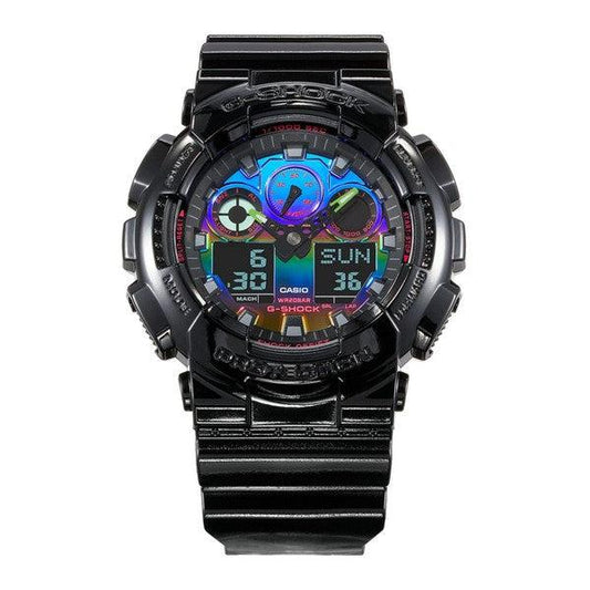Casio G-Shock Digital Watch GA100RGB-1A Black-Black Sheep Skate Shop