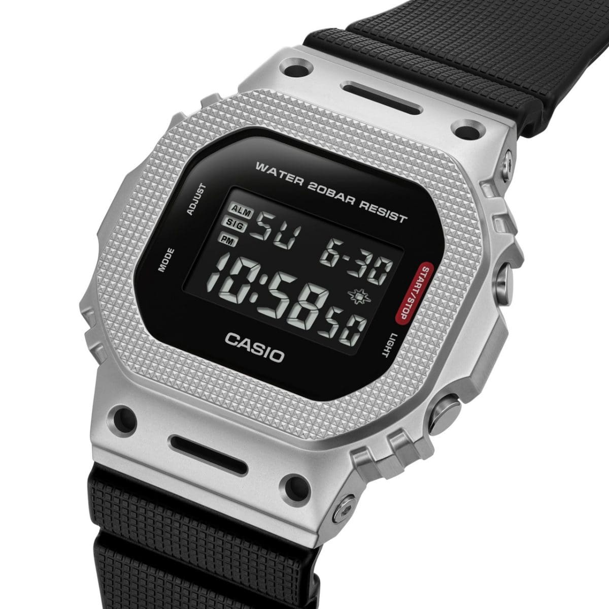Casio G-Shock Digital Watch GM5600M-1 Silver - Black-Black Sheep Skate Shop