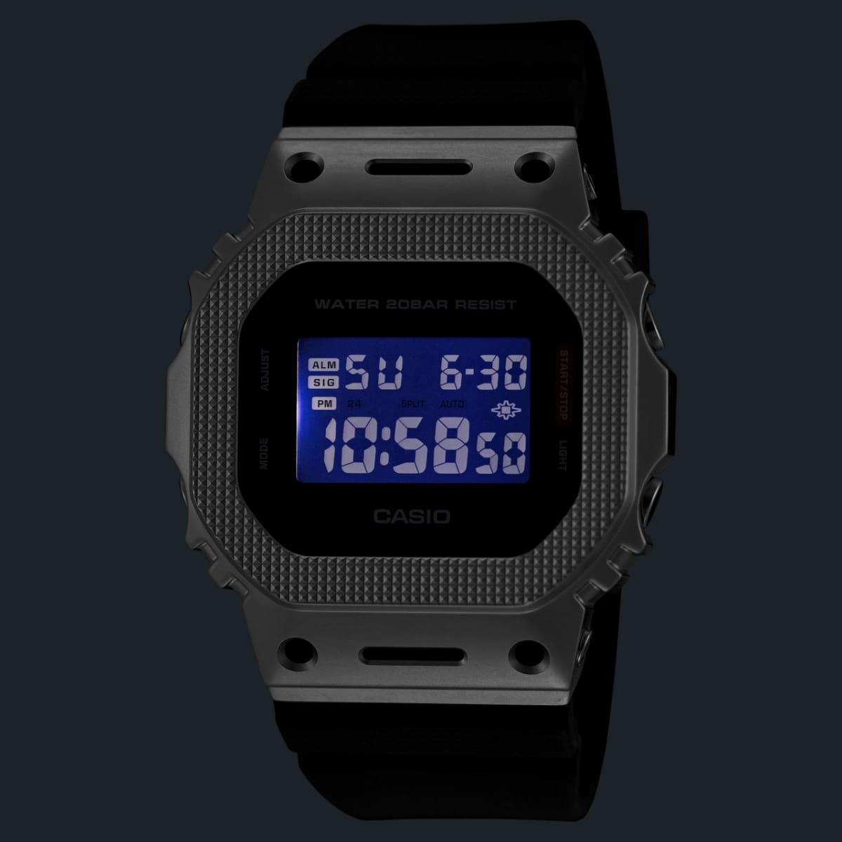 Casio G-Shock Digital Watch GM5600M-1 Silver - Black-Black Sheep Skate Shop