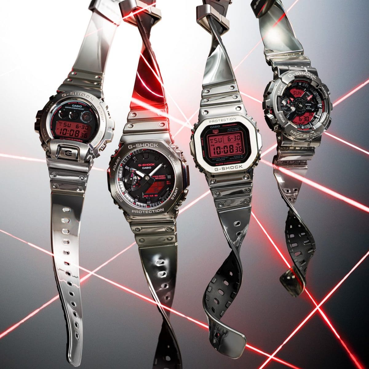 Casio G-Shock Digital Watch GM5600YRA-8 Silver - Red-Black Sheep Skate Shop