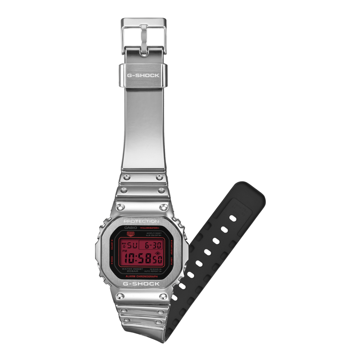 Casio G-Shock Digital Watch GM5600YRA-8 Silver - Red-Black Sheep Skate Shop