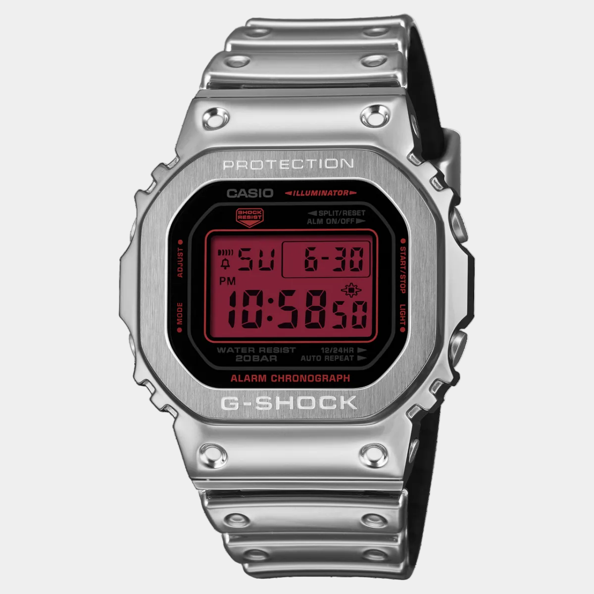Casio G-Shock Digital Watch GM5600YRA-8 Silver - Red-Black Sheep Skate Shop