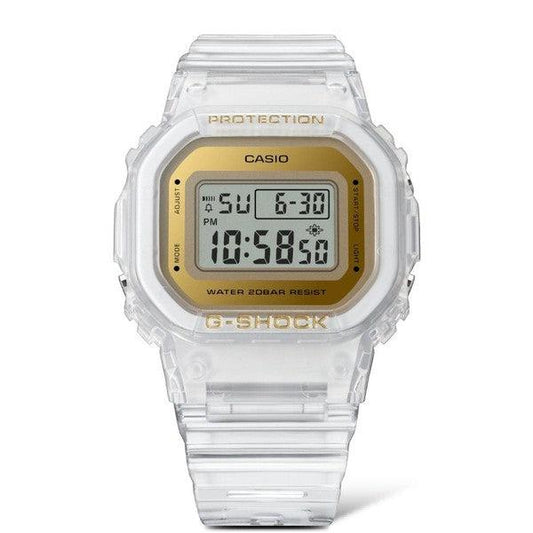 Casio G-Shock Digital Watch GMDS5600SG-7 Clear - Gold-Black Sheep Skate Shop