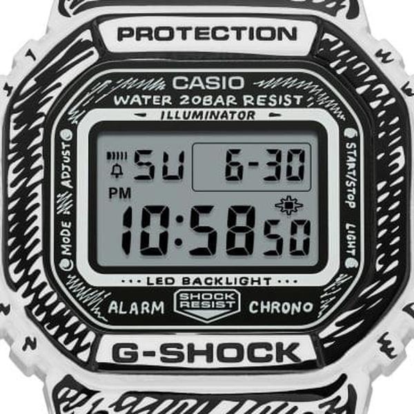 Casio G-Shock x Joshua Vides Digital Watch DW5600JV-7 White-Black Sheep Skate Shop
