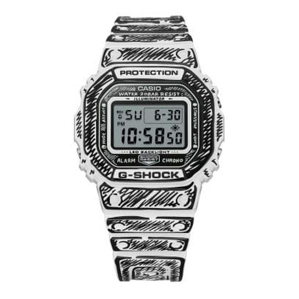 Casio G-Shock x Joshua Vides Digital Watch DW5600JV-7 White-Black Sheep Skate Shop