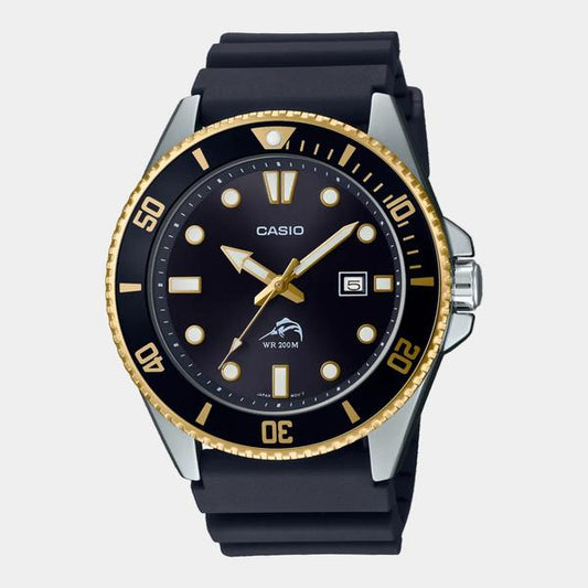 Casio Vintage Collection Analog Watch MDV106G-1AV Black - Gold-Black Sheep Skate Shop